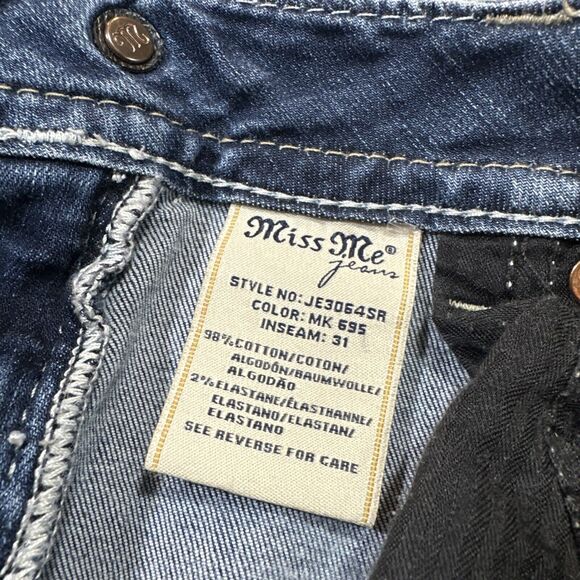 Miss Me Signature Skinny Cropped Jeans Women's Size 27 Blue Faded Jeans - Picture 10 of 10
